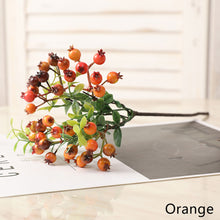 Load image into Gallery viewer, Luxury Cranberry Artificiales Blueberry Fake Berries Bouquet Silk Rose Artificial Plant Decorative Flowers Home Decor Wedding Decoration