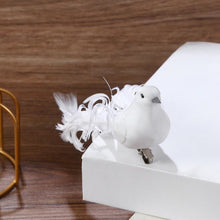 Load image into Gallery viewer, Artificial Pigeon Birds Clip Love Peace Doves Simulation Feather Pigeon Fake White Bird Simulation Figurines Foam Mondel Home Table Garden Decoration Gift Tree Craft