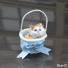 Load image into Gallery viewer, Simulation Cat Hanging Basket Plush Model Soundable Animal Static Stuffed Realistic Cat Table Decoration Party Festival Kid Gift Soft Baby Toys