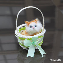 Load image into Gallery viewer, Simulation Cat Hanging Basket Plush Model Soundable Animal Static Stuffed Realistic Cat Table Decoration Party Festival Kid Gift Soft Baby Toys