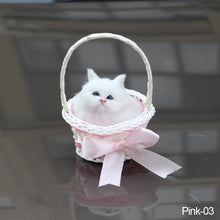 Load image into Gallery viewer, Simulation Cat Hanging Basket Plush Model Soundable Animal Static Stuffed Realistic Cat Table Decoration Party Festival Kid Gift Soft Baby Toys
