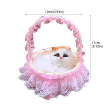 Load image into Gallery viewer, Simulation Cat Hanging Basket Plush Model Soundable Animal Static Stuffed Realistic Cat Table Decoration Party Festival Kid Gift Soft Baby Toys