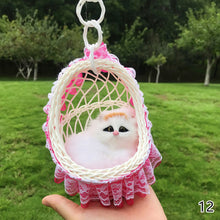 Load image into Gallery viewer, Simulation Cat Hanging Basket Plush Model Soundable Animal Static Stuffed Realistic Cat Table Decoration Party Festival Kid Gift Soft Baby Toys