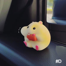 Load image into Gallery viewer, Cute Anime Stealing Hamster Car Interior Decoration Gourmet Hamster Auto Window Center Console Decoration for Car Accessories