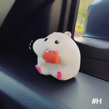 Load image into Gallery viewer, Cute Anime Stealing Hamster Car Interior Decoration Gourmet Hamster Auto Window Center Console Decoration for Car Accessories