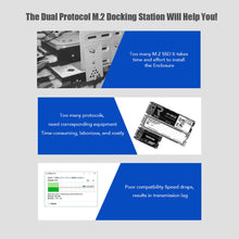 Load image into Gallery viewer, Blueendless M.2 SSD Enclosure Base for M2 NVME/SATA Dual-protocol 10Gbps USB3.1