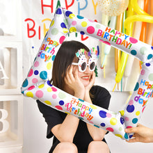 Load image into Gallery viewer, 50x59CM Birthday Photo Frame Foil Balloons Happy Birthday Photo Booth Props Party Decor Decorations Supplies Kid Toys Gift