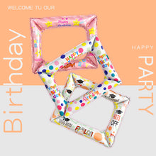 Load image into Gallery viewer, 50x59CM Birthday Photo Frame Foil Balloons Happy Birthday Photo Booth Props Party Decor Decorations Supplies Kid Toys Gift