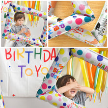 Load image into Gallery viewer, 50x59CM Birthday Photo Frame Foil Balloons Happy Birthday Photo Booth Props Party Decor Decorations Supplies Kid Toys Gift