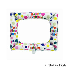 Load image into Gallery viewer, 50x59CM Birthday Photo Frame Foil Balloons Happy Birthday Photo Booth Props Party Decor Decorations Supplies Kid Toys Gift
