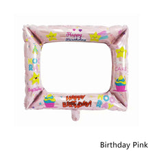 Load image into Gallery viewer, 50x59CM Birthday Photo Frame Foil Balloons Happy Birthday Photo Booth Props Party Decor Decorations Supplies Kid Toys Gift