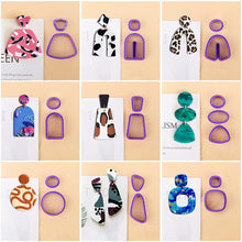 Load image into Gallery viewer, 18pcs Polymer Clay Cutters Kit Ceramic Craft Earrings Cutting Plastic Mold Baking Mould Handmade DIY Jewelry Making Tools Geometry Die Cake Cookie Cutter