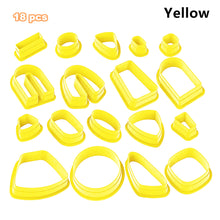 Load image into Gallery viewer, 18pcs Polymer Clay Cutters Kit Ceramic Craft Earrings Cutting Plastic Mold Baking Mould Handmade DIY Jewelry Making Tools Geometry Die Cake Cookie Cutter