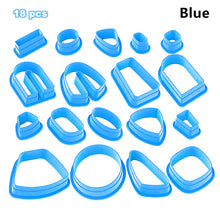 Load image into Gallery viewer, 18pcs Polymer Clay Cutters Kit Ceramic Craft Earrings Cutting Plastic Mold Baking Mould Handmade DIY Jewelry Making Tools Geometry Die Cake Cookie Cutter