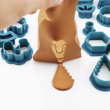 Load image into Gallery viewer, 142pcs Polymer Clay Cutters Kit Ceramic Craft Earrings Cutting Plastic Mold 24 Shapes Baking Mould Handmade DIY Jewelry Making Tools Geometry Die Cake Cookie Cutter