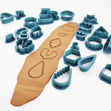 Load image into Gallery viewer, 24pcs Polymer Clay Cutters Kit Ceramic Craft Earrings Cutting Plastic Mold 24 Shapes Baking Mould Handmade DIY Jewelry Making Tools Geometry Die Cake Cookie Cutter