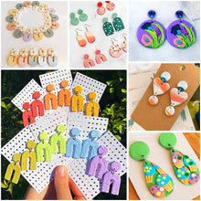 Load image into Gallery viewer, 24pcs Polymer Clay Cutters Kit Ceramic Craft Earrings Cutting Plastic Mold 24 Shapes Baking Mould Handmade DIY Jewelry Making Tools Geometry Die Cake Cookie Cutter
