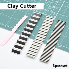Load image into Gallery viewer, 3pcs Clay Cutter Pottery Flexible Wavy Blade Ceramic Art Sculpting Tools DIY Polymer Clay Cutting Tools Art Sculpting Accessories