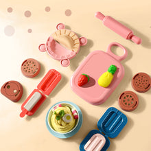 Load image into Gallery viewer, 18/19/26Pcs Kids DIY Color Clay Noodle Maker Machine Plasticine Tools Set Play Dough Clay Art Dumpling Simulation Kitchen Pretend Play