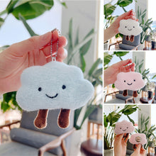 Load image into Gallery viewer, INS Cute Cloud Keychain Pendant Brooch Girl Bag Accessories Creative Plush Toy Girl Heart Baiyun Backpack Couple Pendant