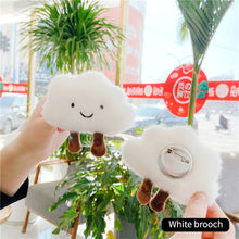 Load image into Gallery viewer, INS Cute Cloud Keychain Pendant Brooch Girl Bag Accessories Creative Plush Toy Girl Heart Baiyun Backpack Couple Pendant