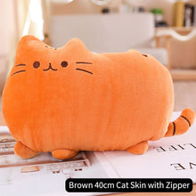 Load image into Gallery viewer, 25cm/40cm Kawaii Cat Pillow With Zipper Only Skin Without PP Cotton Biscuits Cat Plush Pillow Doll Cushion Children Gift Toys