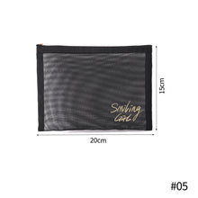 Load image into Gallery viewer, Large Capacity Black Mesh Cosmetic Bag Transparent Make Up Pouch Organizer Travel Storage Case Women Toiletry Organizer Portable