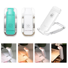 Load image into Gallery viewer, LED Book Reading Light Brightness Adjustable USB Rechargeable Eye Protection Clip Light Portable Bookmark Light
