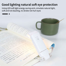 Load image into Gallery viewer, LED Book Reading Light Brightness Adjustable USB Rechargeable Eye Protection Clip Light Portable Bookmark Light