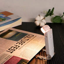 Load image into Gallery viewer, LED Book Reading Light Brightness Adjustable USB Rechargeable Eye Protection Clip Light Portable Bookmark Light