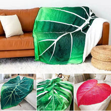 Load image into Gallery viewer, Large Leaf Blanket for Bed Sofa Cover Flannel Throw Blanket Home Decor Cozy Warm Fluffy Adult Blanket