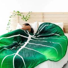 Load image into Gallery viewer, Large Leaf Blanket for Bed Sofa Cover Flannel Throw Blanket Home Decor Cozy Warm Fluffy Adult Blanket