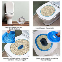 Load image into Gallery viewer, Plastic Pet Cat Toilet Training Kitty Cat Cleaning System Training Litter Color Tray Potty Urinal Pet Cleaning Toilet Supplies