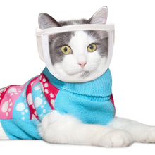 Load image into Gallery viewer, Breathable Clear Cat Muzzle Anti-Bite Grooming Cover Portable Head Hood Cover Cat Grooming Mouth Cover Adjustable Pet Supplies