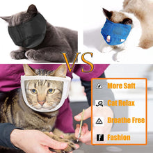 Load image into Gallery viewer, Breathable Clear Cat Muzzle Anti-Bite Grooming Cover Portable Head Hood Cover Cat Grooming Mouth Cover Adjustable Pet Supplies