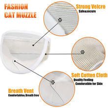 Load image into Gallery viewer, Breathable Clear Cat Muzzle Anti-Bite Grooming Cover Portable Head Hood Cover Cat Grooming Mouth Cover Adjustable Pet Supplies