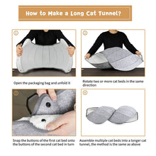 Load image into Gallery viewer, Ball Shape Foldable Cat Bed House Interactive Cat Tunnel Toy Dual Use Indoor Toys Cats House Shell Kitten Cave Cushion Cats Accessories