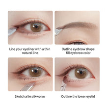 Load image into Gallery viewer, Convenient Face Concealer Sickle Eyeliner Brush Bevel Thin Oblique Angle Flat Head Eyelids Silkworm Brush Eyebrow Blade Makeup Brush