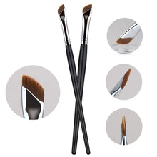 Load image into Gallery viewer, Convenient Face Concealer Sickle Eyeliner Brush Bevel Thin Oblique Angle Flat Head Eyelids Silkworm Brush Eyebrow Blade Makeup Brush