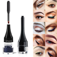Load image into Gallery viewer, White Eyeliner Cream Multi-colors Eyeliner Cream with Makeup Brush Lower Eyelid Waterproof Anti-sweat Cosmetics Women Makeup Gift