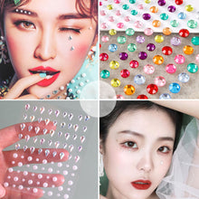 Load image into Gallery viewer, DIY Disposable Rhinestones Tattoo Stickers Face Jewelry Color Crystal Eyes Face Body Waterproof Makeup Decorations Face Sticker