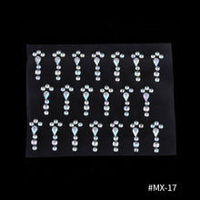Load image into Gallery viewer, DIY Disposable Rhinestones Tattoo Stickers Face Jewelry Color Crystal Eyes Face Body Waterproof Makeup Decorations Face Sticker