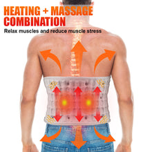 Load image into Gallery viewer, Red Light Heating Vibration Massage Airbag Support Back Belt Inflatable Belt Relief Waist Support Belt Abdomen Pain Relief Massager
