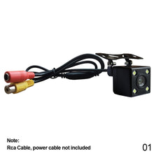 Load image into Gallery viewer, 4LED/8LED/12LED Car Rear View Camera Wide Angle HD Waterproof Backup Parking Reverse Without RCA Cable & Power Cable