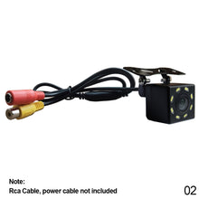 Load image into Gallery viewer, 4LED/8LED/12LED Car Rear View Camera Wide Angle HD Waterproof Backup Parking Reverse Without RCA Cable & Power Cable