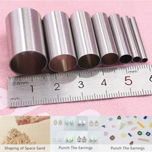 Load image into Gallery viewer, 7pcs Hole Hollow Round Cutter Pottery Tools Polymer Clay Tools Clay Extruder with Orangnizing Box