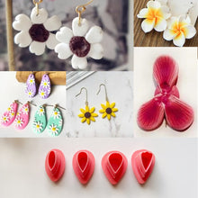 Load image into Gallery viewer, 4pc/Set Polymer Clay Petal Cutting Mold Flower Earring Cutter DIY French Earrings Jewelry Pendant Embossing Making Tool