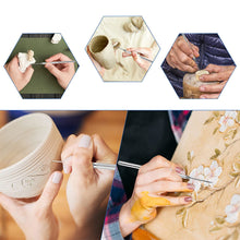 Load image into Gallery viewer, Pottery Texture Tool 7 Pin Needle Pen Ceramics Feather Tools Polymer Clay Sculpting Modeling Tool Pottery Texture Brush