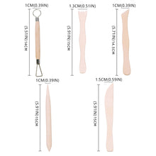 Load image into Gallery viewer, 5pcs Wooden Pottery Tools Artistic Clay Sculpting Sculpture Carving Shapers Cutters Clay Craft Polymer Clay Tools Set