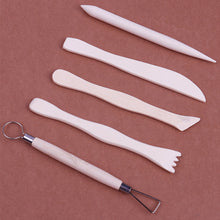Load image into Gallery viewer, 5pcs Wooden Pottery Tools Artistic Clay Sculpting Sculpture Carving Shapers Cutters Clay Craft Polymer Clay Tools Set